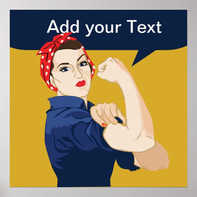 Rosie Riveter Strong Woman Poster (Vorne)