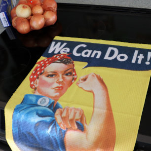 Rosie Riveter Vintage Propaganda Handtuch