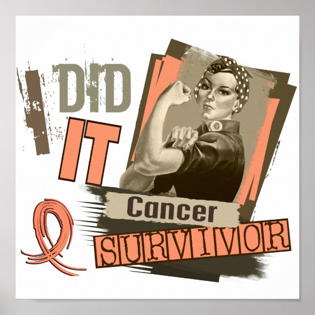 Rosie Sepia I done It Uterine Cancer Poster (Vorne)