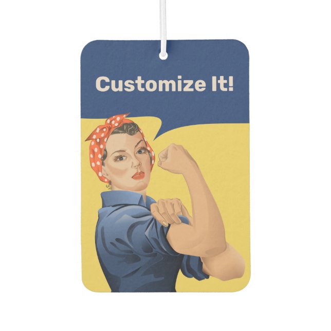 Rosie the Riveter Autolufterfrischer (Vorderseite)