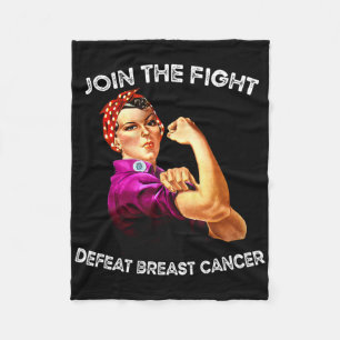 Rosie The Riveter besiegt Brustkrebs Bewusstsein D Fleecedecke