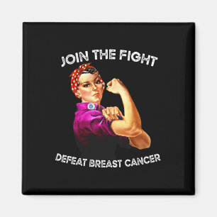 Rosie The Riveter besiegt Brustkrebs Bewusstsein D Magnet