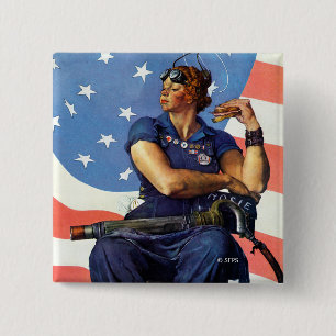 "Rosie the Riveter" Button