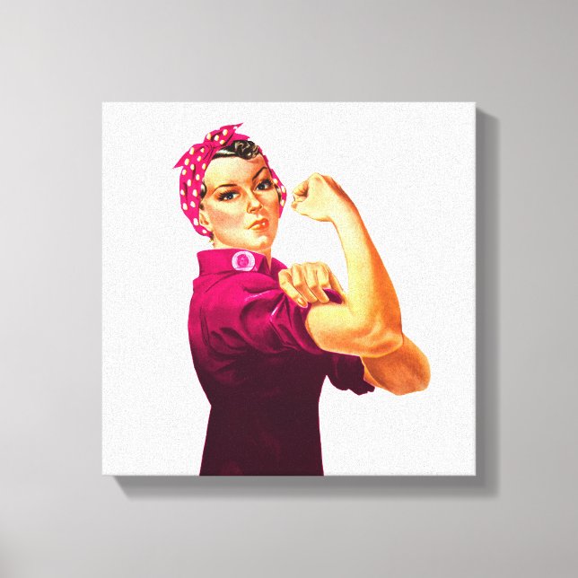 Rosie The Riveter - Cancer Pink Leinwanddruck (Vorderseite)