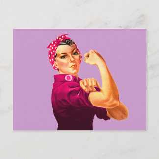 Rosie The Riveter - Cancer Pink Postkarte