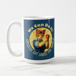 Rosie The Riveter Cat Ladys for Kamala Harris Kaffeetasse