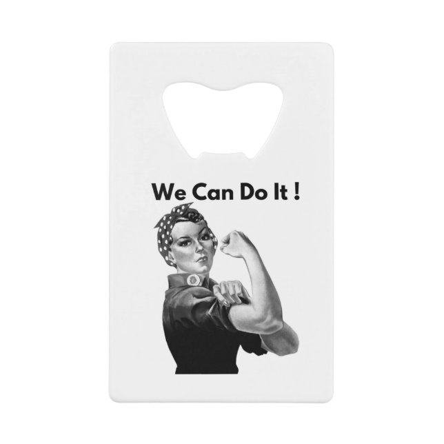 Rosie The Riveter, den wir machen können Geldbeutel Flaschenöffner (Vorderseite)