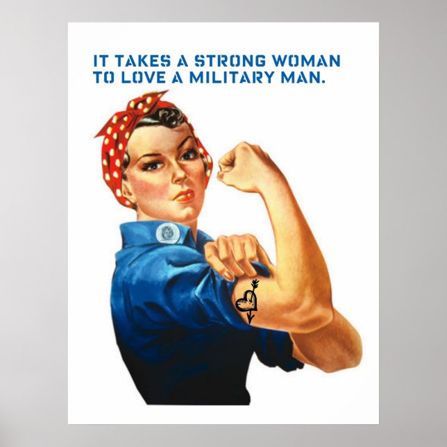 ROSIE THE RIVETER - "Es braucht eine starke Frau.. Poster (Vorne)