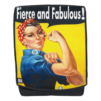 Rosie The Riveter Fierce und fabulous Trendy Rucksack