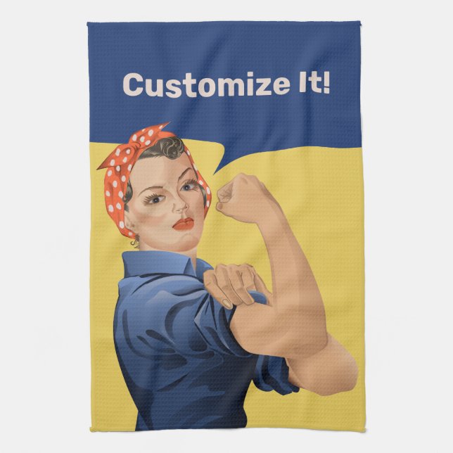 Rosie the Riveter Geschirrtuch (Vertikal)