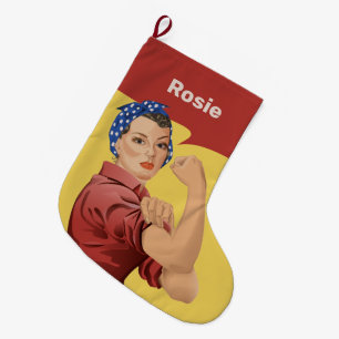 Rosie the Riveter Grosser Weihnachtsweih-Strumpf Großer Weihnachtsstrumpf