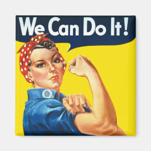 Rosie the Riveter (Ikonisches Plakat) (Wir schaffe Magnet