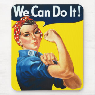 Rosie the Riveter (Ikonisches Plakat) (Wir schaffe Mousepad