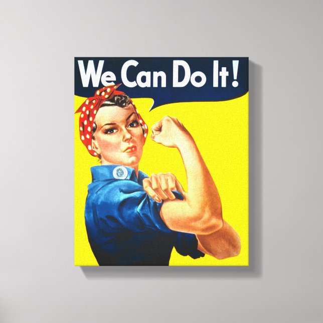 Rosie the Riveter (Ikonisches Poster) (Wir können  Leinwanddruck (Vorderseite)