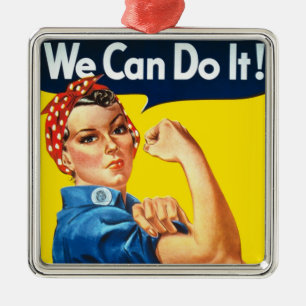 Rosie the Riveter (Ikonisches Poster) (Wir können  Ornament Aus Metall