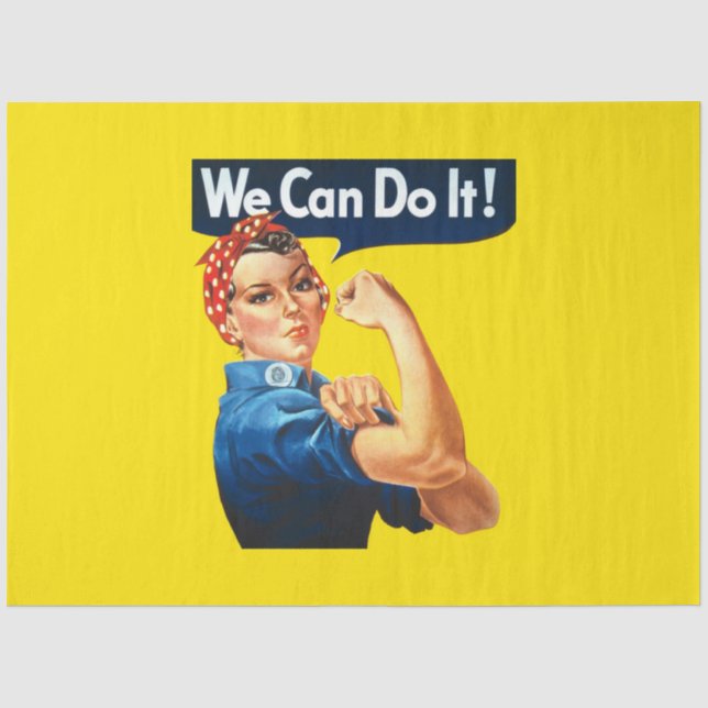 Rosie the Riveter (Ikonisches Poster) (Wir können  Seidenpapier (Vorderseite)