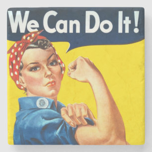 Rosie the Riveter (Ikonisches Poster) (Wir schaffe Steinuntersetzer