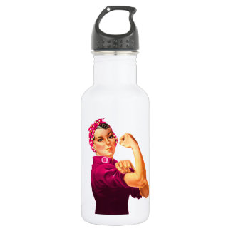 Rosie The Riveter - Krebs Rosa Trinkflasche