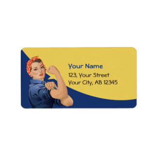 Rosie the Riveter Label Adressaufkleber
