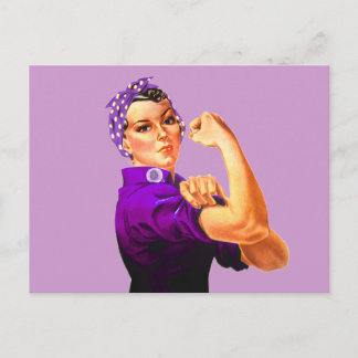 Rosie The Riveter - Lila Postkarte