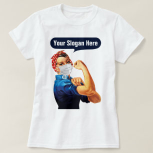 Rosie The Riveter mit Maske - Fügen Sie Ihren eige T-Shirt