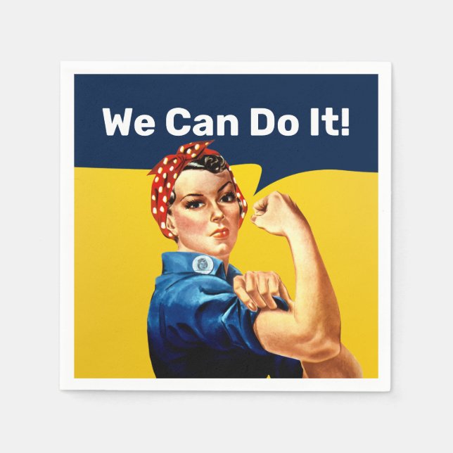 Rosie the Riveter | Napkin | Benutzerdefinierter T Serviette (Vorderseite)