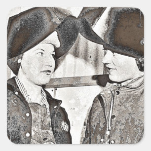 Rosie the Riveter Pals Quadratischer Aufkleber