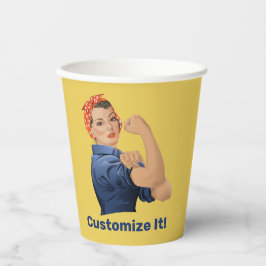 Rosie the Riveter Paper Cups Pappbecher