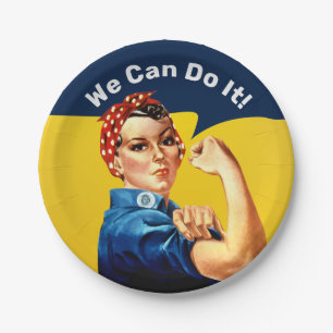 Rosie the Riveter   Papierplatte   Benutzerdefinie Pappteller