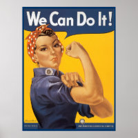 Rosie the Riveter Poster aus dem Ersten Weltkrieg 