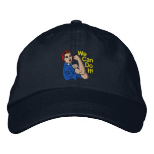 Rosie The Riveter Retro Style Stickerei Bestickte Baseballkappe