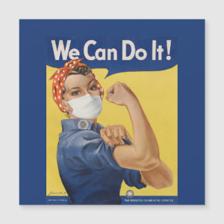 Rosie The Riveter sagt: "Wir können es schaffen!" Magnetkarte