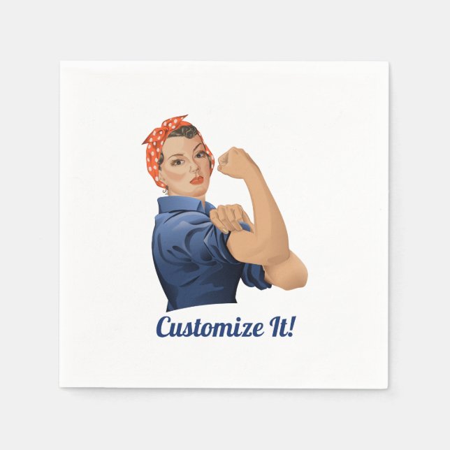 Rosie the Riveter Serviette (Vorderseite)