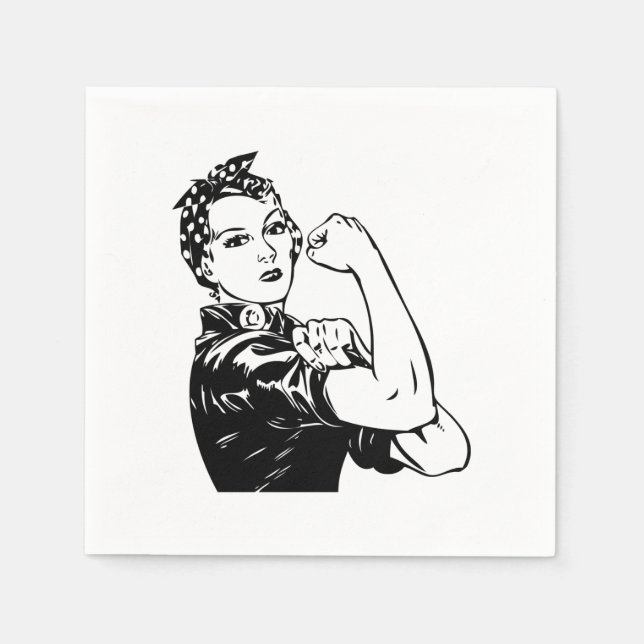 Rosie the Riveter Serviette (Vorderseite)