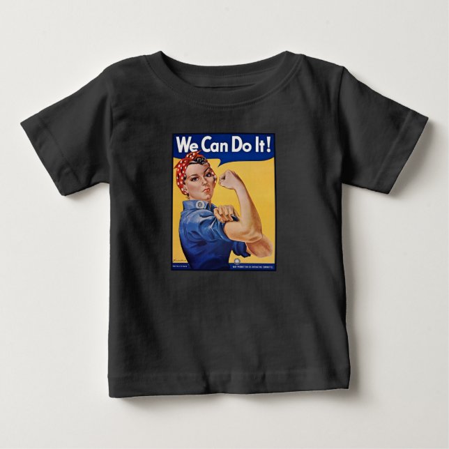 Rosie the Riveter: Starke Frauen Empowerment Baby T-shirt (Vorderseite)