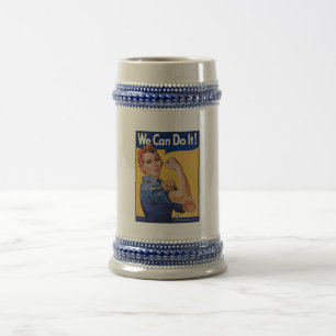 Rosie the Riveter: Starke Frauen Empowerment Bierglas