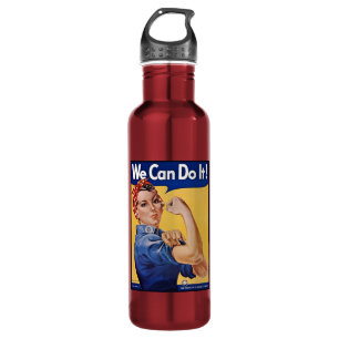 Rosie the Riveter: Starke Frauen Empowerment Edelstahlflasche