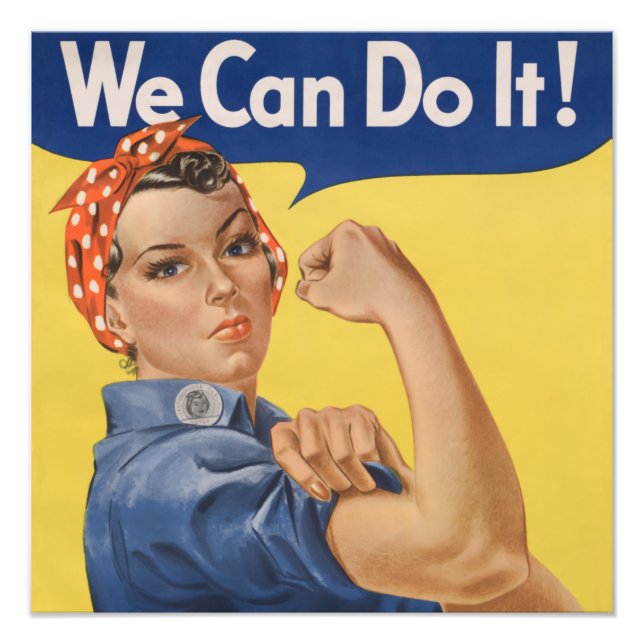 Rosie the Riveter: Starke Frauen Empowerment Fotodruck (Vorne)