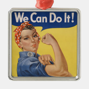 Rosie the Riveter: Starke Frauen Empowerment Ornament Aus Metall