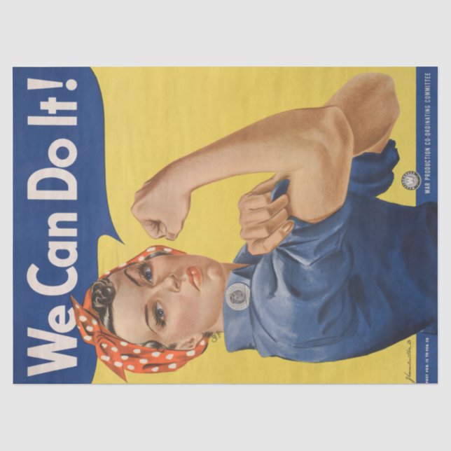 Rosie the Riveter: Starke Frauen Empowerment Seidenpapier (Vorderseite)