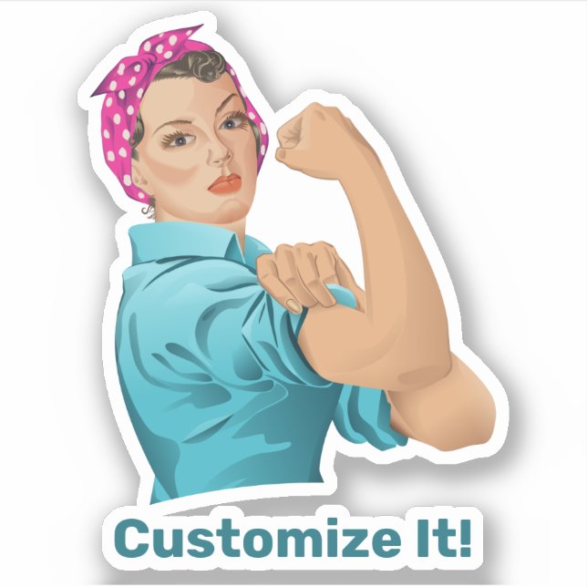 Rosie the Riveter Sticker (Vorderseite)