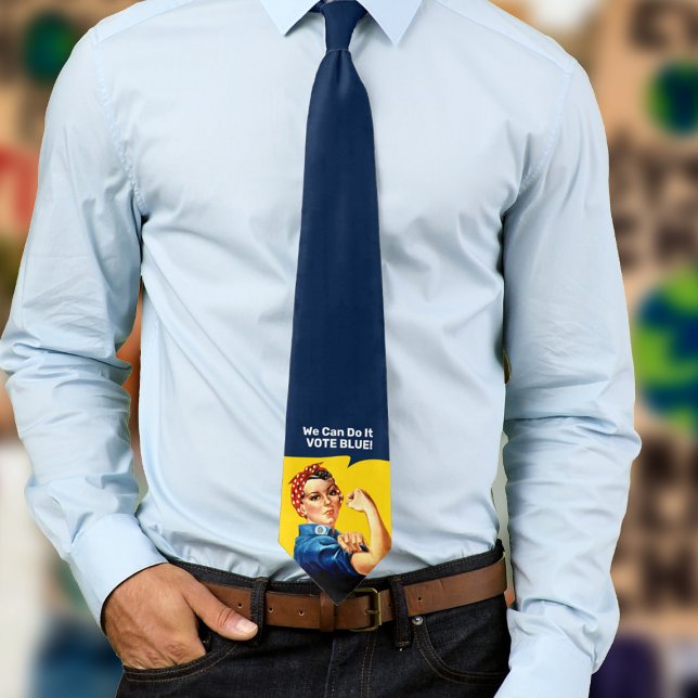 Rosie the Riveter | STIMMEN BLAUE | Konstruktion v Krawatte (Von Creator hochgeladen)