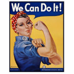 Rosie the Riveter Strong Women in Workforce Fotoskulptur Ornament<br><div class="desc">Rosie the Riveter "We Can Do It!" war eine kulturelle Ikone Amerikas während des Zweiten Weltkriegs und repräsentierte die Frauen, die während des Zweiten Weltkriegs in Fabriken und Werften arbeiteten, von denen viele Munition und Kriegsmaterial produzierten. Diese Frauen nahmen manchmal völlig neue Jobs an, die die männlichen Arbeiter ersetzten, die...</div>