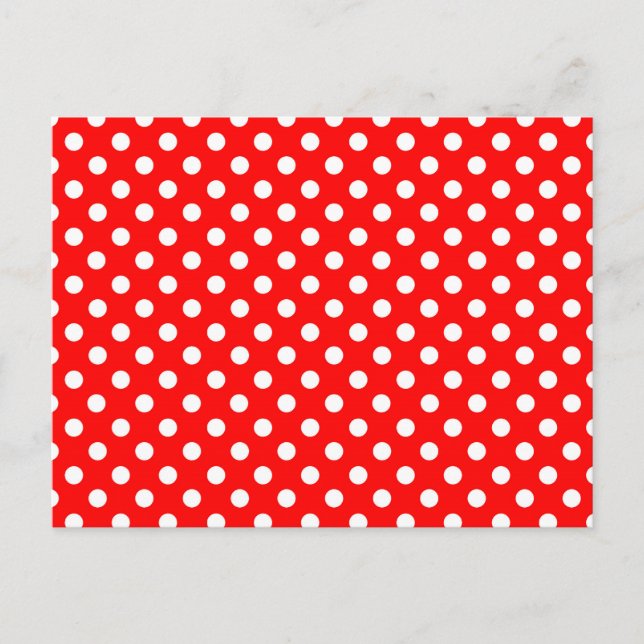 Rosie The Riveter Style Mode Polka Dots Postkarte (Vorderseite)