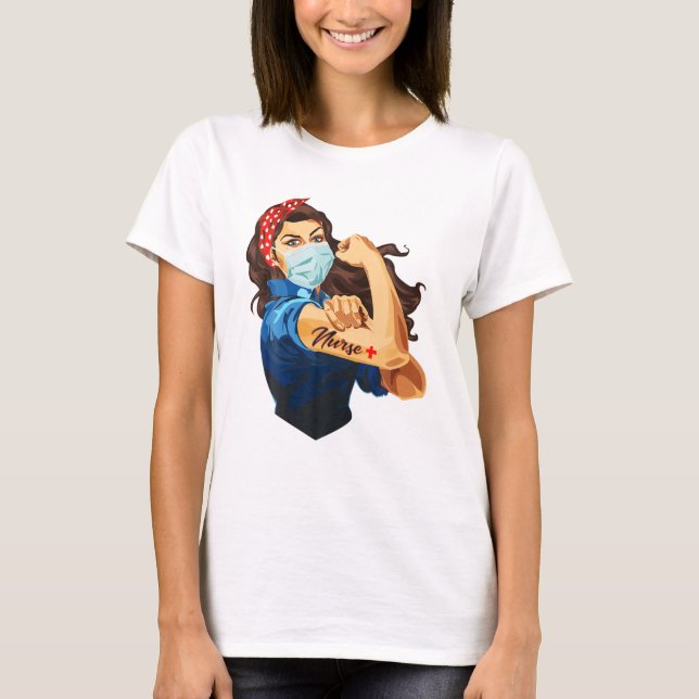 Rosie The Riveter - T-shirt d'infirmière femme (Devant)