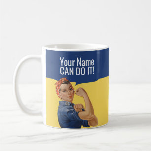 Rosie the Riveter Tasse   Personalisierter Text