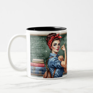 Rosie the Riveter Teacher Zweifarbige Tasse