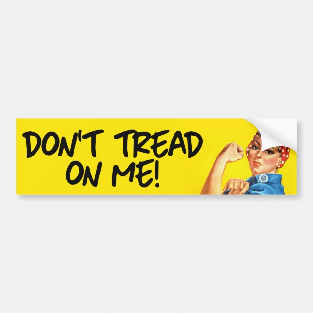 Rosie the Riveter - Tread on me - Feminist B Autoaufkleber (Vorne)