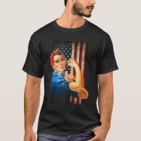 Rosie the Riveter und getragen American Flag