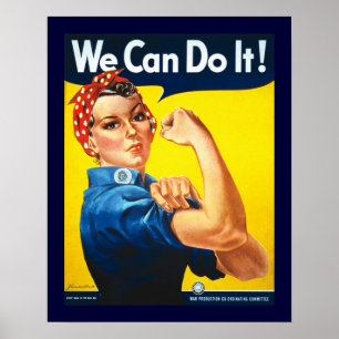 Rosie the Riveter Vintage Poster